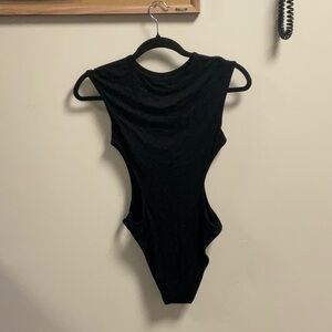 Stylish Black One Piece with Cutouts